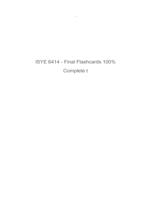 ISYE 6414 - Final Flashcards 100% Complete