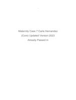 Maternity Case 7 Carla Hernandez (Core) Updated Version 2023 Already Passed