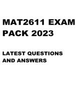 MAT2611 EXAM PACK 2023 LATEST QUESTIONS AND ANSWERS