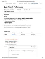 AVIA305 Airplane Aerodynamics Quiz: Aircraft Performance (B02)