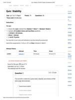 AVIA305 Airplane Aerodynamics (B02) Quiz: Stability