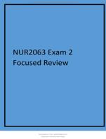 NUR 2063 Exam 2 Focused Review - LATEST