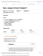 Quiz: Jungers & Scott: Chapter 9 COUC699 Counseling Internship (A72)