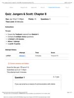 Quiz: Jungers & Scott: Chapter 8 COUC699 Counseling Internship (A72)