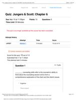 Quiz: Jungers & Scott: Chapter 6 COUC699 Counseling Internship (A41)