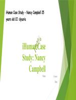 iHuman Case Study - Nancy Campbell 25 years old CC: dysuria