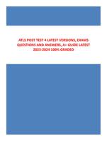 ATLS POST TEST 4 LATEST VERSIONS, EXAMS QUESTIONS AND ANSWERS, A+ GUIDE LATEST 2023-2024 100% GRADED