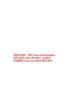 NRNP 6665 - Mid Term exam Seraphin - Verified Answers (2022-2024)