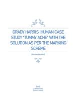 GRADY HARRIS IHUMAN CASE STUDY “TUMMY ACHE” WITH Answers | GRADED100%