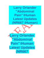 Larry Orlander "Abdominal Pain"iHuman Latest Updates (NR667iHuman) - 2023