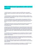 WGU D220 Exam Questions with correct Answers