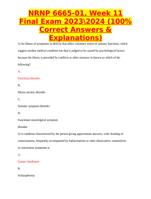 NRNP 6665-01, Week 11 Final Exam 20232024 (100% Correct Answers & Explanations)