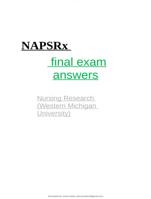 NAPSRx final exam Questions and Answers