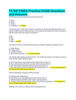 75 SIE FINRA Practice EXAM Questions and Answers