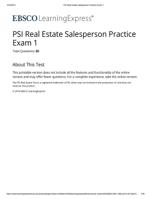 PSI Real Estate Salesperson Practice Exam 1 - EBSCO Learning Express