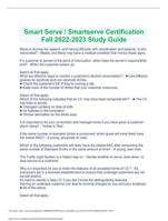 Smart Serve / Smartserve Certification Fall 2022-2023 Study Guide