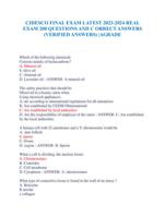 CIDESCO FINAL EXAM LATEST 2023-2024 REAL EXAM 200 QUESTIONS AND CORRECT ANSWERS