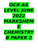 OCR AS LEVEL CHEMISTRY PAPER 2 MARKING SCHEME - June 2022