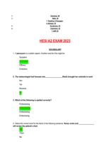 COMPREHENSIVE HESI A2 EXAM 2023