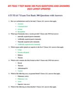 ATI TEAS 7 TEST BANK 300 PLUS QUESTIONS AND ANSWERS 2023 LATEST UPDATED