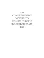 ATI COMPREHENSIVE COMMUNITY HEALTH NURSING PROCTORED EXAM | 2023