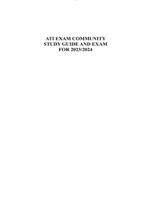 ATI EXAM COMMUNITY STUDY GUIDE AND EXAM FOR 2023/2024