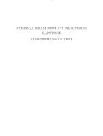 ATI FINAL EXAM 2023 | ATI PROCTORED CAPSTONE COMPREHENSIVE TEST