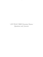 ATI TEAS 7 2023 Chemistry Exams Questions and Answers