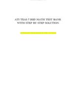 ATI TEAS 7 2023 MATH TEST BANK WITH STEP BY STEP SOLUTION (ANSWER KEY HIGHLIGHTED ON THE LAST PAGE)