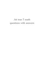 Ati teas 7 math questions with answers