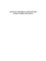 ATI TEAS 7 READING AND ENGLISH STUDY GUIDE AND TESTS