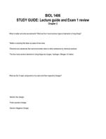 BIOL 1406 STUDY GUIDE: Lecture guide and Exam 1 review Chapter 2