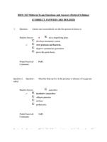 BIOS 242 Midterm Exam Questions and Answers (Retired Syllabus) (CORRECT ANSWERS ARE BOLDED)