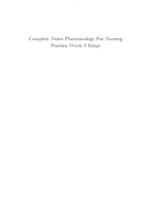 Complete Notes Pharmacology For Nursing Practice Week 3 Edapt