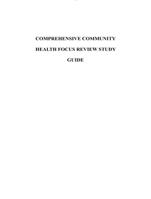 COMPREHENSIVE COMMUNITY HEALTH FOCUS REVIEW STUDY GUIDE