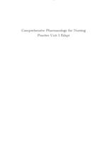 Comprehensive Pharmacology for Nursing Practice Unit 1 Edapt