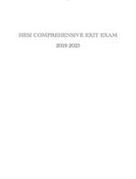 HESI COMPREHENSIVE EXIT EXAM 2019-2023