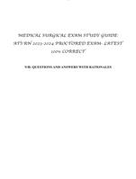 MEDICAL SURGICAL EXAM STUDY GUIDE: ATI RN 2023-2024 PROCTORED EXAM- LATEST 100% CORRECT N/B: QUESTIONS AND ANSWERS