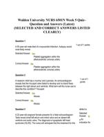 NURS 6501N Week 5 Quiz– Question and Answers