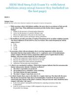 HESI Med Surg Exit Exam V1 -with latest solutions 2023-2024(Answer Key Included on the last page)