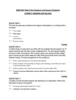 NURS 6541 Week 9 Quiz Questions and Answers (Graded A)