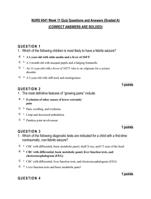 NURS 6541 Week 11 Quiz Questions and Answers (Graded A)