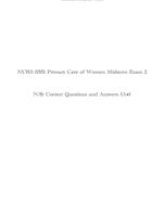 NURS 6551 Primary Care of Women Midterm Exam 2