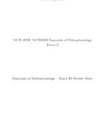 NUR 2063/ NUR2063 Essentials of Pathophysiology Exam 2