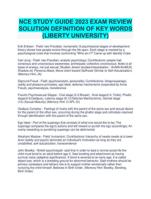 NCE STUDY GUIDE 2023 EXAM REVIEW SOLUTION DEFINITION OF KEY WORDS (LIBERTY UNIVERSITY)