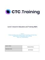 AET Level 3 Award in Education and Training UNIT 2