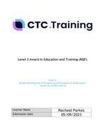 AET Level 3 Award in Education and Training UNIT 3