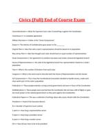 Civics (Full) End of Course Exam