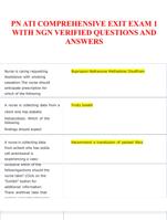 PN ATI COMPREHENSIVE EXIT EXAM 1 WITH NGN VERIFIED QUESTIONS AND ANSWERS