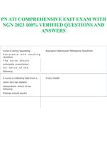 PN ATI COMPREHENSIVE EXIT EXAM WITH NGN 2023 100% VERIFIED QUESTIONS AND ANSWERS